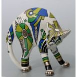 A Paul Cardew design - Cool Katz - stylised cat figure, 15cms high.