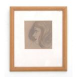 20th century British school - Portrait of a Young Lady - pastel, framed, 13 by 14cms.