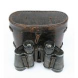 A pair of WWI Carl Zeiss Jena 6x30 binoculars, cased.