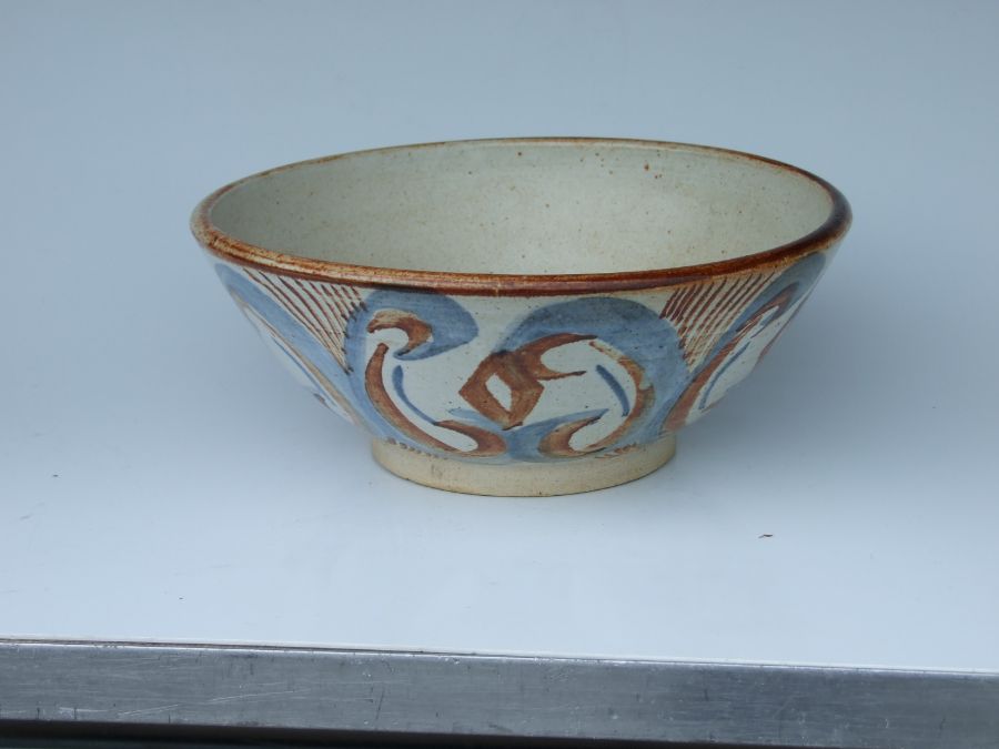 A French Art pottery vase of waisted cylindrical form designed by Jacques Blin, with sgraffito - Image 6 of 8