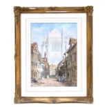 Thomas Edward Francis (exh. 1899-1912) - Abberville, France - watercolour, signed lower right, 28 by