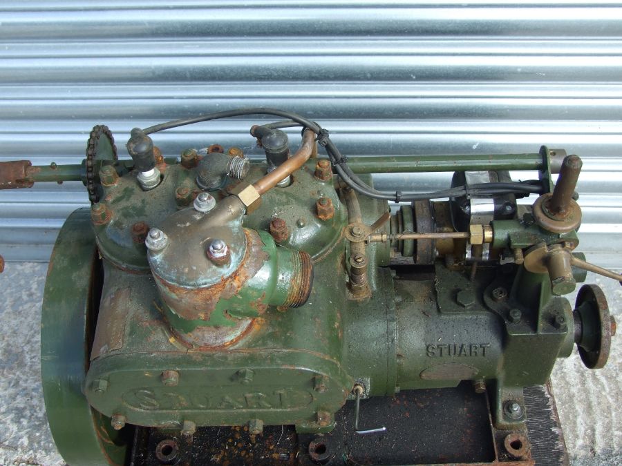 A Stuart Turner Ltd twin cylinder marine engine, rated at 8hp at 1500rpm, serial no. P55.ME608755, - Image 4 of 8