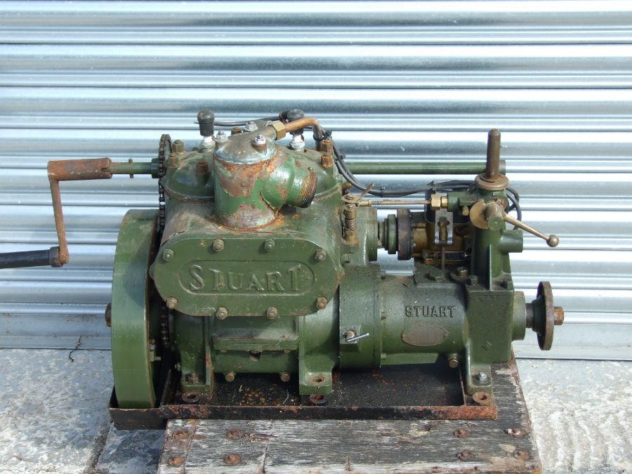 A Stuart Turner Ltd twin cylinder marine engine, rated at 8hp at 1500rpm, serial no. P55.ME608755, - Image 3 of 8