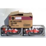 Two Hot Wheels 1:18 scale new old stock Michael Schumacher 150 Ferrari Grand Prix wins, limited