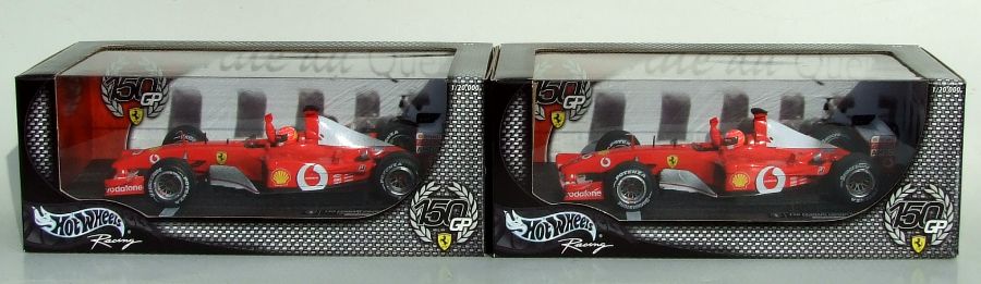 Two Hot Wheels 1:18 scale new old stock Michael Schumacher 150 Ferrari Grand Prix wins, limited - Image 2 of 2