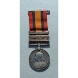 A 2nd Royal Fusiliers Queens South Africa medal with Tugela Heights, Relief of Ladysmith & Cape