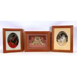 Three plush teddy bears mounted in box frames - Tit Fur Tat, The Grrr-aduate, and Two's Company (