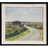 K Lamb - Moorland Landscape - oil on canvas, signed lower left, framed, 40 by 35cms.