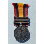 A Scottish Rifles Queens South Africa medal with Transvaal & SA1902 clasps named to 5263 J.