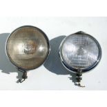 A 1960's Lucas 7ins diameter chrome bodied spot lamp, and another similar, 6ins diameter (2).