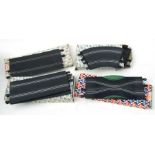 Assorted vintage Scalextric track including standard curve PT51, straight 13.75ins long PT/60, fly