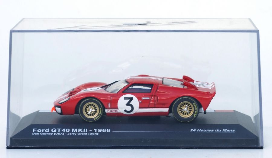 An Onyx 1:43 scale diecast Ford GT40 Mk2 (1966) winner driven by Dan Gurney and Jerry Grant,