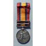 A Highland Light Infantry Queens South Africa medal with Cape Colony & SA1902 clasps named to 2848