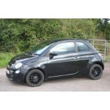 A 2011 Fiat 500 Twinair Turbo three-door hatchback, registration no. WP61 FYD, chassis number