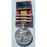 A 2nd Wiltshire Regiment Queens South Africa medal with Cape Colony, Transvaal & Wittebergen