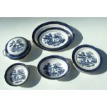 A Nikko blue and white twelve person tea and dinner service to include a tureen and cover.