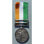 A Scots Guards Kings South Africa medal with SA1901 & SA1902 clasps named to 812 J.DUFF.