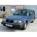 A 1991 Volvo 240 SE Estate, registration no. J397 OPC, chassis no. Y1245883N1916983, blue. The Volvo