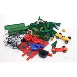 Assorted 1960's vintage Scalextric track and vehicles including accessories including Porsche single