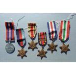 Stoker Edwin Phillips Royal Navy WWII medals: 39/45 Star, Africa Star, Burma Star, Italy Star with