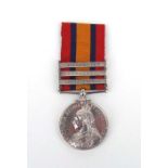 A Dorset Regiment Queens South Africa medal with Orange Free State, Transvaal, SA1901 & SA1902