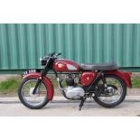 A 1964 BSA C15, registration no. LKK 326B, frame no. C1514621, engine no. C1543885, maroon. This