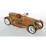 Part of the Gordon Woodham collection, a scratch built wooden Boat Tail Rolls Royce motor car.