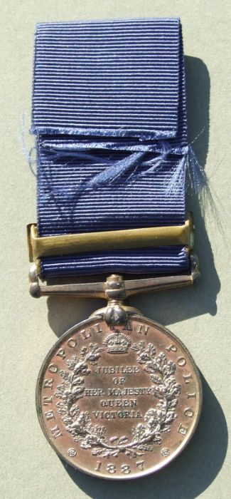 A 1887 Jubilee (Police) Medal named to P.C. KEELEE. Y. DIV. MET POLICE.