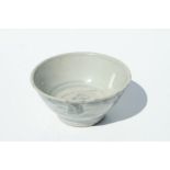 A South East Asian blue & white footed bowl, 12.5cms diameter.