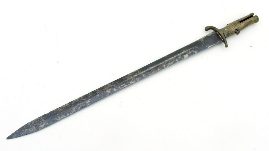An English 1847 Pattern Brunswick sword bayonet. Blade length 55cms (21.75ins)