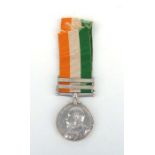 A Natal Mounted Infantry Kings South Africa medal with SA1901 & SA1902 clasps named to 264 T.S.