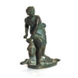 After the antique. A Grand Tour style bronze figure, 12cms high.