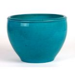 A Chinese turquoise glazed bowl with impressed underglaze seal mark to the underside, 19.5cms