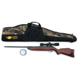 A Webley & Scott Excel .22 calibre air rifle, serial no. 844821 with SMK scope; together with a