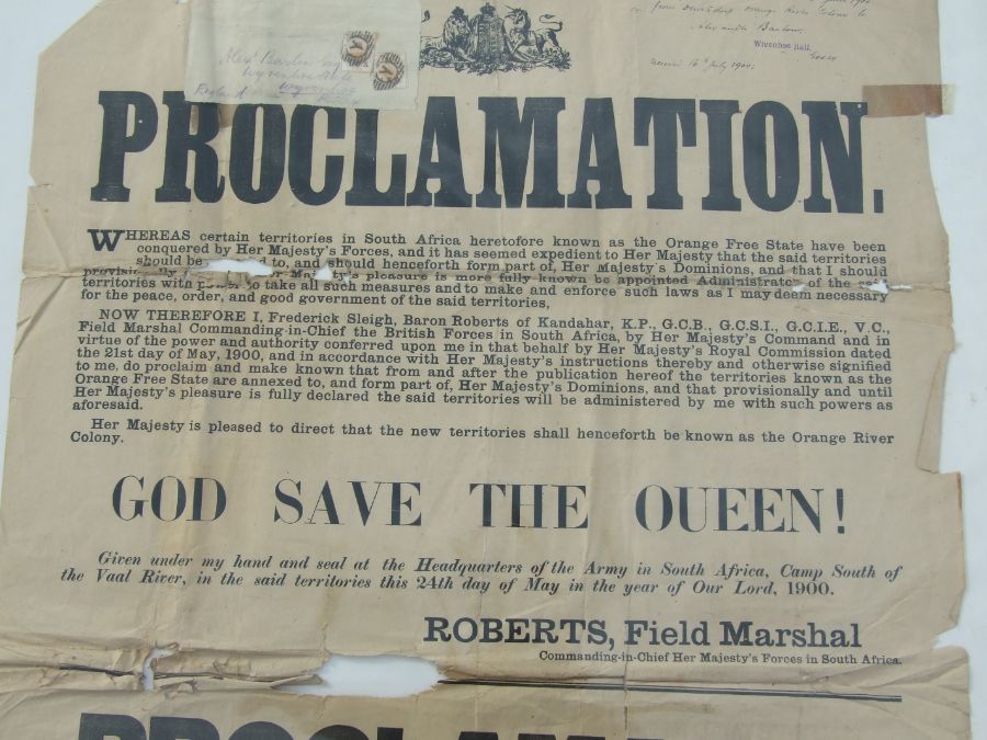 An original late Victorian Boer War Proclamation poster with both British and Afrikaans text, posted - Image 4 of 6