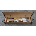 A boxed croquet set.Condition ReportAll seems complete but no hammer, hardly looks used