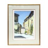 Marc Aynard (1898-1983) - A Sunny Continental Street Scene - watercolour, signed lower right, framed