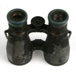 A pair of WWI Emile Busch Fernglas 08 military binoculars.