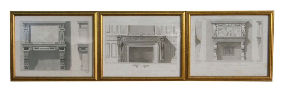 A quantity of assorted 19th century architectural engravings to include fireplace surrounds, all - Image 8 of 8