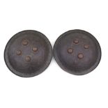 A pair of 19th century Indo Persian Dahl Buckler parrying shields of circular convex form with