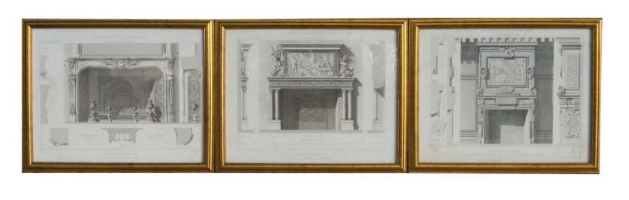 A quantity of assorted 19th century architectural engravings to include fireplace surrounds, all - Image 7 of 8