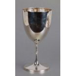 A 17th century style silver goblet or Communion cup, London 1918, weight 118g, 13cms high.