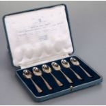 A set of six silver Old English pattern commemorative Jubilee 1955 British Hallmark teaspoons, the