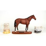 A Beswick model - Nijinsky, 32cms long; together with a Royal Doulton Grand National Commemorative