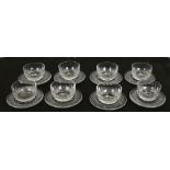 A set of eight Waterford Crystal fingerbowls, 10cms diameter; together with a matching set of
