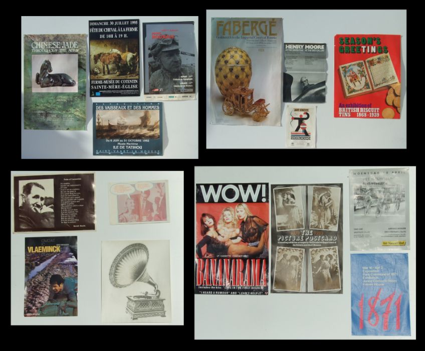A quantity of assorted vintage advertising posters for museum exhibitions, cycling and music