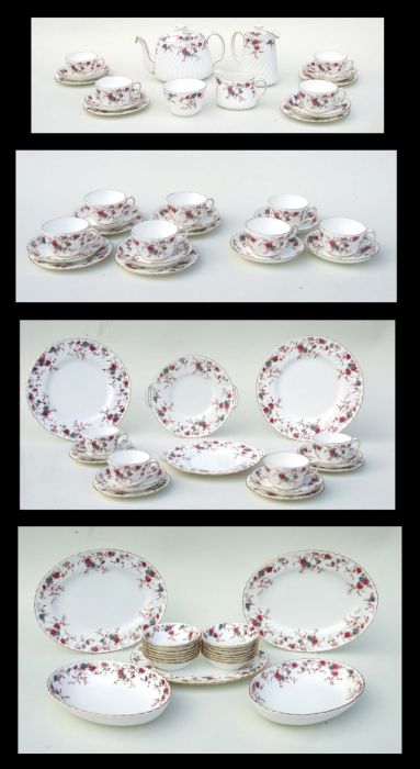 A Minton Ancestral pattern tea set. - Image 2 of 5