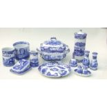 An extensive collection of Spode Italian pattern ceramics to include tureens, meat plates, storage