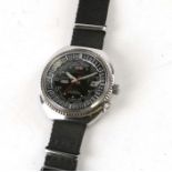 An Orient World Diver gentleman's wristwatch, the black dial with revolving outer chapter ring,