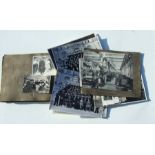 Royal Navy interest. A mid 20th century photograph album containing images of Naval workshop,